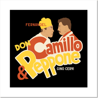 Don Camillo and Peppone Illustration - Fernandel Posters and Art